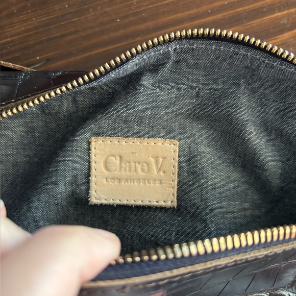 Clare V Brown Croc Grande Fanny - Picture 7 of 16